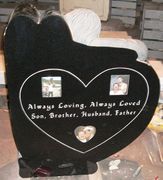 Engraved IMG 8 Jet Black Cemetery Memorial Back View