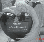 Engraved IMG 9 Angel and Heart Cemetery Tombstone in Jet Black Front View Engraved IMG 9 Angel and Heart Cemetery Tombstone in Jet Black Front View