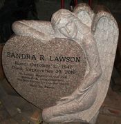 Engraved IMG8 G663 Angel and Heart Monument