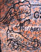Engraved In God's Care Angel Headstone Design 2032