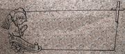 Engraved "In God's Care" Angel Memorial Headstone Design 2032 on Anxi