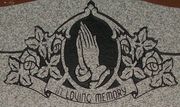 Engraved In Loving Memory Praying Hands Cemetery Headstone Design 2019