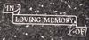 Engraved In Loving Memory Ribbon Headstone Design 1690 on Blue Pearl Granite