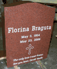 Engraved India Red Granite Gravestone 