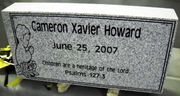 Engraved Infant Funeral Memorial Marker in G633