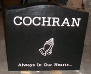 Engraved Jet Black Granite L-01 Upright Memorial Back View