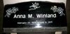 Engraved Jet Black Granite SP6 Slant Memorial