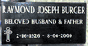 Engraved Jet Black Gravestone Marker