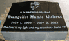 Engraved Jet Black Headstone Engraved Jet Black Headstone