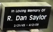 Engraved Jet Black Memorial Marker