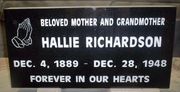 Engraved Jet Black Tombstone Marker