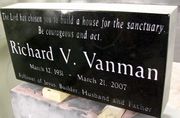 Engraved Jet Black Tombstone Marker