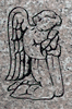Engraved Kneeling Angel Cemetery Headstone Design 126 on Anxi Granite Engraved Kneeling Angel Cemetery Headstone Design 126 on Anxi Granite