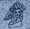 Engraved Kneeling Angel Design