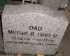 Engraved L-01 G633 Gray Granite Upright Memorial