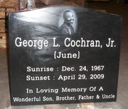 Engraved L-01 Jet Black Upright Memorial with Laser Portrait Front View