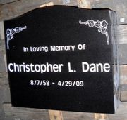 Engraved L-01 Upright Jet Black Cemetery Memorial
