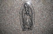 Engraved Lady of Guadelupe Cemetery Monument Design D-46 on Anxi Granite