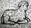 Engraved Lamb Cemetery Memorial Design D-47 on Gray Granite