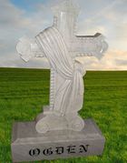 Engraved LSX_A14 Blanco Carro Cross Upright Grave Monument Engraved LSX_A14 Blanco Carro Cross Upright Grave Monument