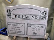 Engraved M-01 Upright Companion Cemetery Memorial Marker in G633