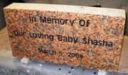 Engraved Marble Red 24x12x4 Baby Memorial Engraved Marble Red 24x12x4 Baby Memorial