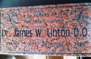 Engraved Marble Red Marker Engraved Marble Red Marker