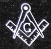 Engraved Mason Funeral Memorial Design 663 on Black Granite