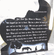 Engraved Memorial Back With Graphic Laser Images