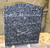 Engraved N-01 Blue Pearl Upright Funeral Memorial