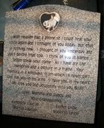 Engraved N-01 G633 Upright Infant Memorial Back View