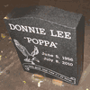 Engraved N-01 G654 Dark Gray Granite Headstone Front View