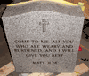 Engraved N-01 Gray Granite Memorial Back View
