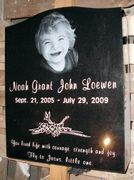 Engraved N-01 Jet Black Upright Memorial