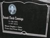 Engraved Open Book Epitaph Box Memorial Design D-7 on Black Granite