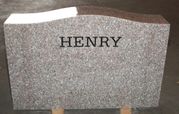 Engraved P-01-2 Anxi Granite Upright Memorial Back View