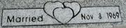 Engraved Panel Headstone Heart Design 1660 on Gray Granite