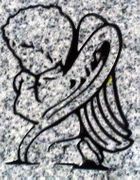 Engraved Praying Child Angel Cemetery Headstone Design 173 on Gray Granite Engraved Praying Child Angel Cemetery Headstone Design 173 on Gray Granite