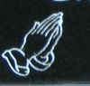 Engraved Praying Hands Memorial Design Engraved Praying Hands Memorial Design
