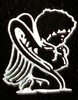 Engraved Praying Infant Angel Cemetery Headstone Design 173 on Black Granite Engraved Praying Infant Angel Cemetery Headstone Design 173 on Black Granite