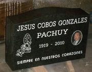 Engraved R-01 G654 Dark Gray Granite Cemetery Memorial