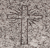 Engraved Rays of Light Cross Cemetery Headstone Design 597 on Gray Granite