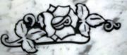 Engraved Rose Cemetery Memorial Design D-26 on Blanco Carrara Engraved Rose Cemetery Memorial Design D-26 on Blanco Carrara