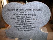 Engraved SH-01  Cemetery Memorial in G614 Granite Back View