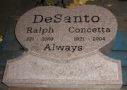 Engraved SH-01 G663 Granite Companion Carved Heart Monument