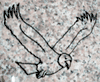 Engraved Soaring Eagle Funeral Memorial Design 232