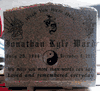 Engraved SP10 Slant Cemetery Memorial Back View