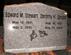 Engraved SP5 G633 Gray Slant Funeral Memorial Monument