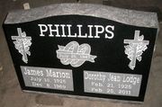 Engraved SP5 Jet Black Granite Slant Style Headstone Engraved SP5 Jet Black Granite Slant Style Headstone