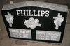 Engraved SP5 Jet Black Granite Slant Style Headstone